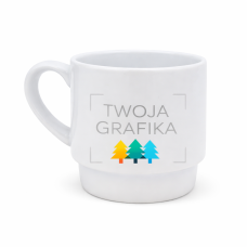 Kubek biały w stylu Retro