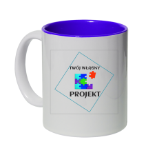 Kubek z wnętrzem niebieskim