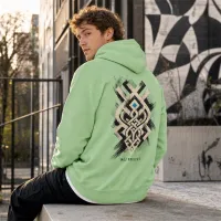 Bluza z Kapturem College Hoodie  - Nadruk -  kolor Apple Green