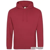 Bluza z Kapturem College Hoodie  - Nadruk -  kolor Brick Red