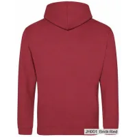 Bluza z Kapturem College Hoodie  - Nadruk -  kolor Brick Red