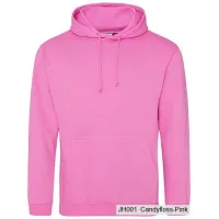 Bluza z Kapturem College Hoodie  - Nadruk -  kolor Candyfloss Pink