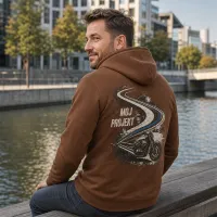 Bluza z Kapturem College Hoodie - Nadruk - kolor Caramel Toffee Bluza z Kapturem College Hoodie - Nadruk - kolor Caramel Toffee