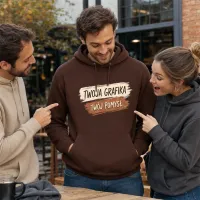 Bluza z Kapturem College Hoodie - Nadruk - kolor Chocolate Fudge Brownie Bluza z Kapturem College Hoodie - Nadruk - kolor Chocolate Fudge Brownie