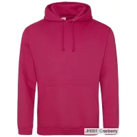Bluza z Kapturem College Hoodie  - Nadruk -  kolor Cranberry