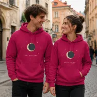 Bluza z Kapturem College Hoodie  - Nadruk -  kolor Cranberry