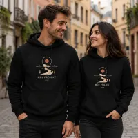 Bluza z Kapturem College Hoodie  - Nadruk -  kolor Deep Black