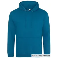 Bluza z Kapturem College Hoodie  - Nadruk -  kolor Deep Sea Blue