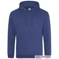 Bluza z Kapturem College Hoodie  - Nadruk -  kolor Denim Blue