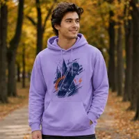 Bluza z Kapturem College Hoodie  - Nadruk -  kolor Digital Lavender