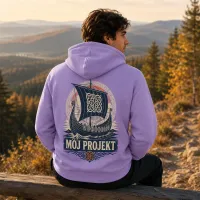 Bluza z Kapturem College Hoodie  - Nadruk -  kolor Digital Lavender