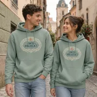 Bluza z Kapturem College Hoodie  - Nadruk -  kolor Dusty Green