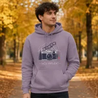 Bluza z Kapturem College Hoodie - Nadruk - kolor Dusty Lilac Bluza z Kapturem College Hoodie - Nadruk - kolor Dusty Lilac