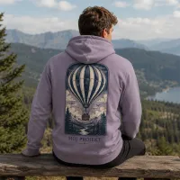Bluza z Kapturem College Hoodie - Nadruk - kolor Dusty Lilac Bluza z Kapturem College Hoodie - Nadruk - kolor Dusty Lilac