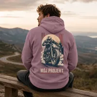 Bluza z Kapturem College Hoodie - Nadruk - kolor Dusty Purple Bluza z Kapturem College Hoodie - Nadruk - kolor Dusty Purple