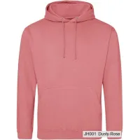 Bluza z Kapturem College Hoodie  - Nadruk -  kolor Dusty Rose