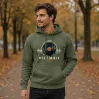Bluza z Kapturem College Hoodie  - Nadruk -  kolor Earthy Green