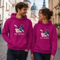 Bluza z Kapturem College Hoodie - Nadruk - kolor Festival Fuchsia Bluza z Kapturem College Hoodie - Nadruk - kolor Festival Fuchsia