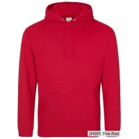 Bluza z Kapturem College Hoodie  - Nadruk -  kolor Fire Red