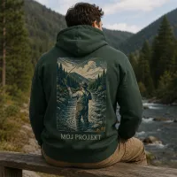 Bluza z Kapturem College Hoodie - Nadruk - kolor Forest Green Bluza z Kapturem College Hoodie - Nadruk - kolor Forest Green