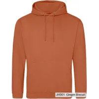 Bluza z Kapturem College Hoodie  - Nadruk -  kolor Ginger Biscuit
