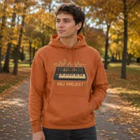 Bluza z Kapturem College Hoodie  - Nadruk -  kolor Ginger Biscuit