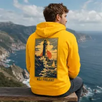 Bluza z Kapturem College Hoodie  - Nadruk -  kolor Gold