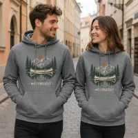 Bluza z Kapturem College Hoodie  - Nadruk -  kolor Graphite Heather