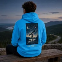 Bluza z Kapturem College Hoodie  - Nadruk -  kolor Hawaiian Blue