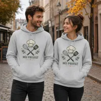 Bluza z Kapturem College Hoodie  - Nadruk -  kolor Heather Grey