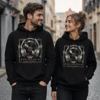 Bluza z Kapturem College Hoodie  - Nadruk -  kolor Jet Black