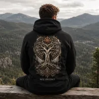 Bluza z Kapturem College Hoodie  - Nadruk -  kolor Jet Black