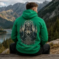 Bluza z Kapturem College Hoodie - Nadruk - kolor Kelly Green Bluza z Kapturem College Hoodie - Nadruk - kolor Kelly Green