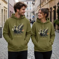 Bluza z Kapturem College Hoodie - Nadruk - kolor Khaki Bluza z Kapturem College Hoodie - Nadruk - kolor Khaki