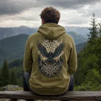 Bluza z Kapturem College Hoodie - Nadruk - kolor Khaki Bluza z Kapturem College Hoodie - Nadruk - kolor Khaki
