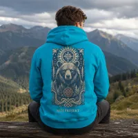 Bluza z Kapturem College Hoodie  - Nadruk -  kolor Lagoon Blue
