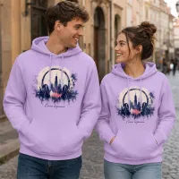 Bluza z Kapturem College Hoodie - Nadruk - kolor Lavender Bluza z Kapturem College Hoodie - Nadruk - kolor Lavender