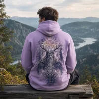 Bluza z Kapturem College Hoodie - Nadruk - kolor Lavender Bluza z Kapturem College Hoodie - Nadruk - kolor Lavender