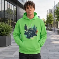 Bluza z Kapturem College Hoodie - Nadruk - kolor Lime Green Bluza z Kapturem College Hoodie - Nadruk - kolor Lime Green