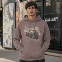 Bluza z Kapturem College Hoodie - Nadruk - kolor Mocha Brown Bluza z Kapturem College Hoodie - Nadruk - kolor Mocha Brown