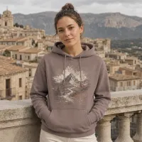 Bluza z Kapturem College Hoodie - Nadruk - kolor Mocha Brown Bluza z Kapturem College Hoodie - Nadruk - kolor Mocha Brown