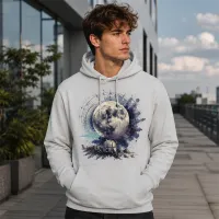 Bluza z Kapturem College Hoodie  - Nadruk -  kolor Moondust Grey (Solid)