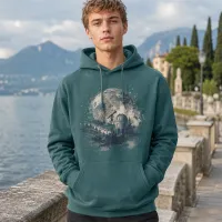 Bluza z Kapturem College Hoodie - Nadruk - kolor Moss Green Bluza z Kapturem College Hoodie - Nadruk - kolor Moss Green