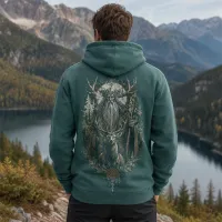 Bluza z Kapturem College Hoodie - Nadruk - kolor Moss Green Bluza z Kapturem College Hoodie - Nadruk - kolor Moss Green