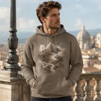 Bluza z Kapturem College Hoodie - Nadruk - kolor Natural Clay Bluza z Kapturem College Hoodie - Nadruk - kolor Natural Clay