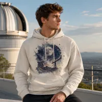 Bluza z Kapturem College Hoodie  - Nadruk -  kolor Natural Stone