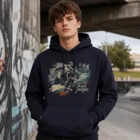 Bluza z Kapturem College Hoodie  - Nadruk -  kolor New French Navy