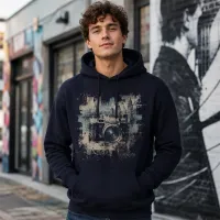 Bluza z Kapturem College Hoodie  - Nadruk -  kolor New French Navy