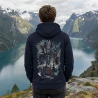 Bluza z Kapturem College Hoodie  - Nadruk -  kolor New French Navy