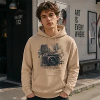 Bluza z Kapturem College Hoodie - Nadruk - kolor Nude Bluza z Kapturem College Hoodie - Nadruk - kolor Nude